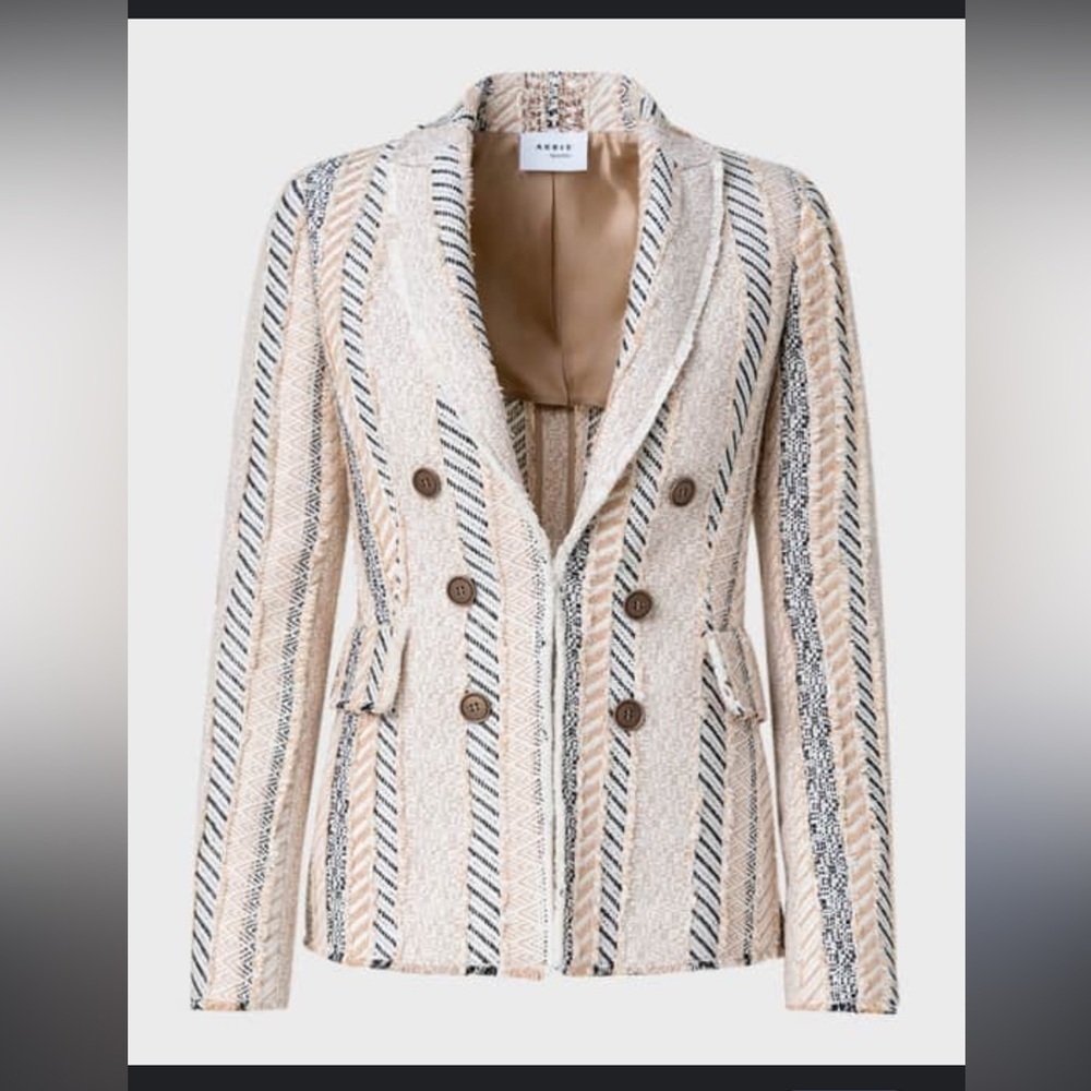 Akris Punto Fringed Patchwork Tweed
Blazer Jacket Size 8 - Picture 2 of 16